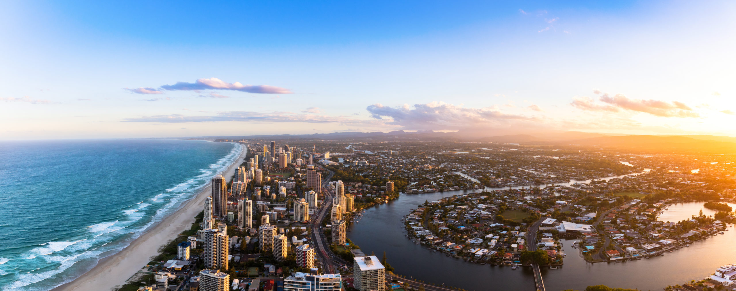 Panorama of Southern Gold Coast, Queensland